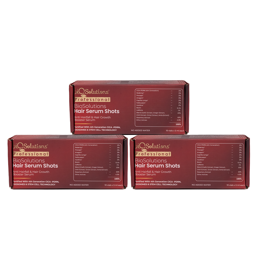 GROWTH ACCELERATOR TRIO - Pack of 3 Anti-Hairfall and Hair Growth Booster Serum Shots (10 VIALS)