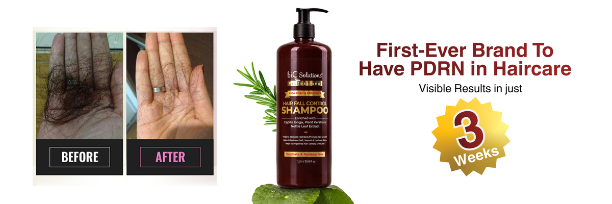 PDRN & EXOSOMES HAIRFALL CONTROL SHAMPOO ( 1 LITRE) + HAIR MASK (200 GMS) + ANTI HAIRFALL AND HAIR GROWTH BOOSTER SERUM SHOTS ( 10 VIALS) + ARGAN OIL Banner 4