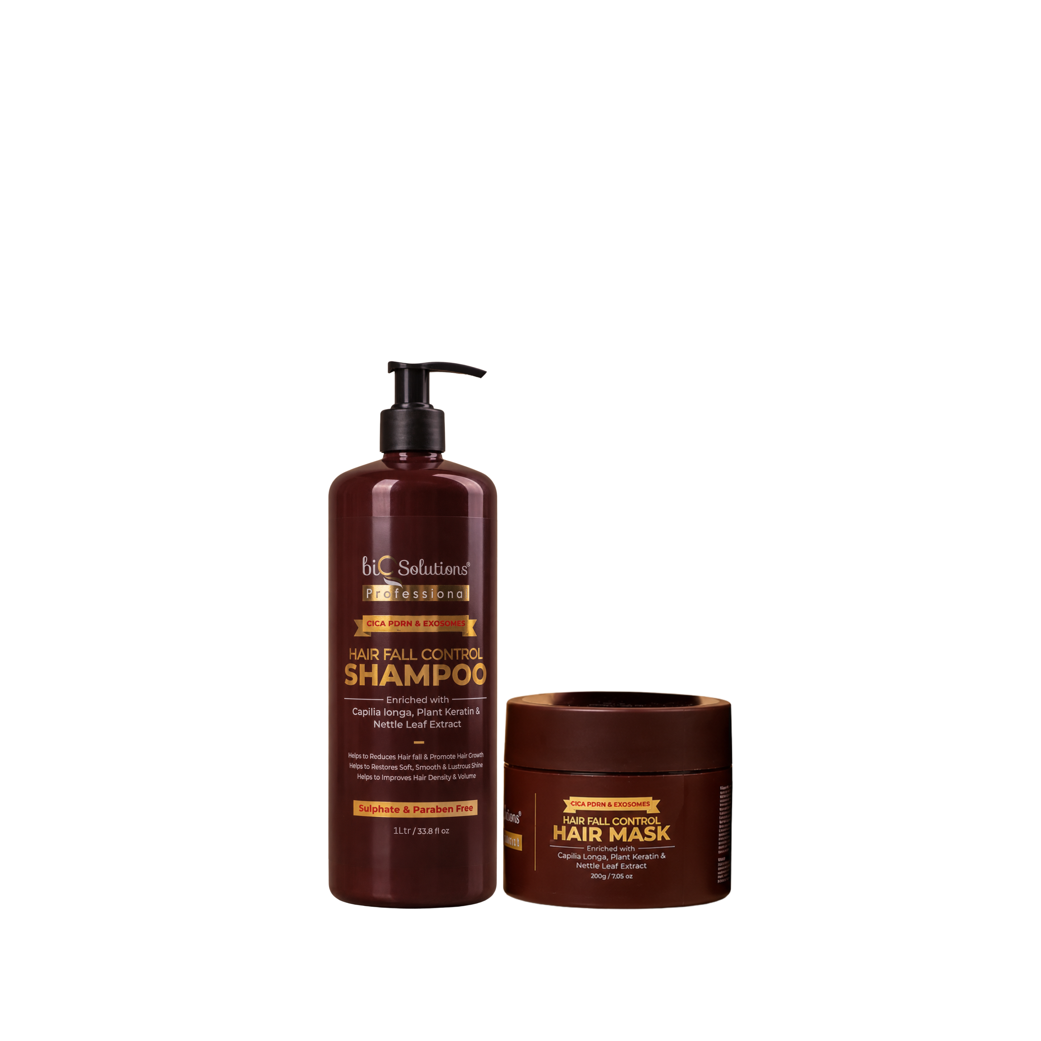 CICA PDRN & Exosomes Hairfall Control Shampoo (1 Litre) & Hair Mask (200 gms)