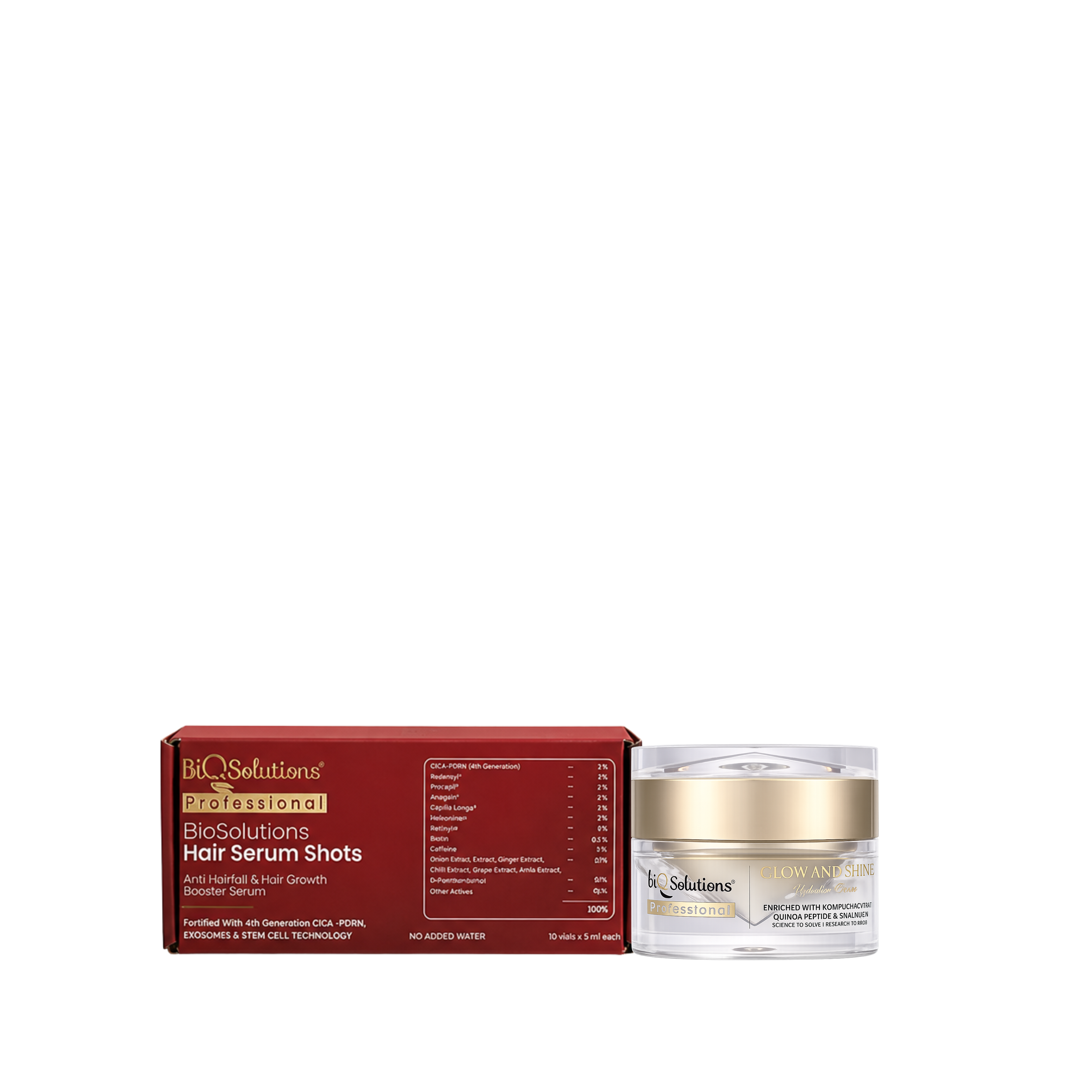 Glow and Shine Hydration Cream + Anti Hairfall and Hair Growth Booster Serum Shots (10 VIALS) (Copy)