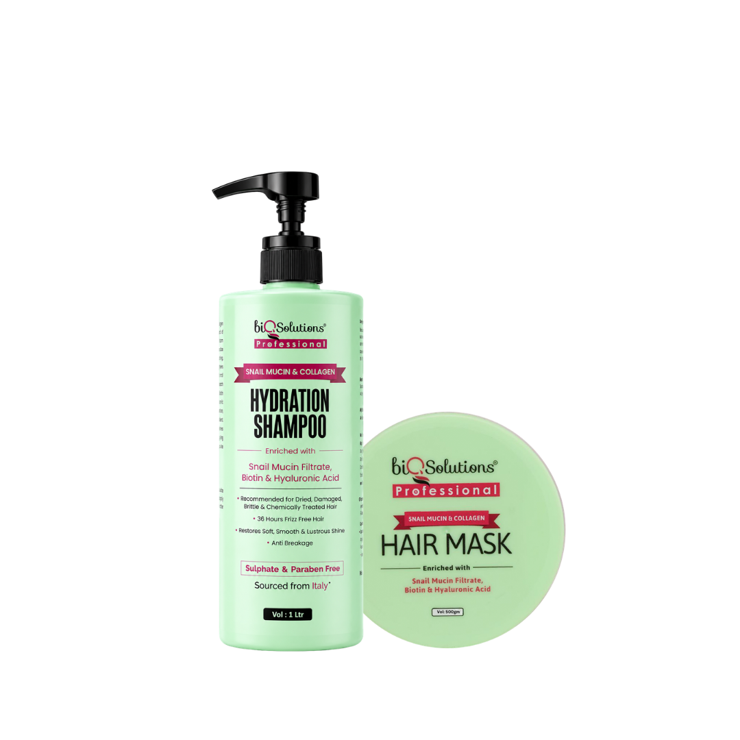 Snail Mucin Shampoo (1 Litre) + Snail Mucin Hair Mask (500 GMS)