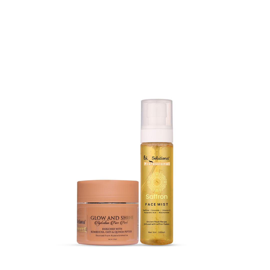 Mist and Mask Magic - Saffron Glow Mist + Glow and Shine Hydration Face Pack