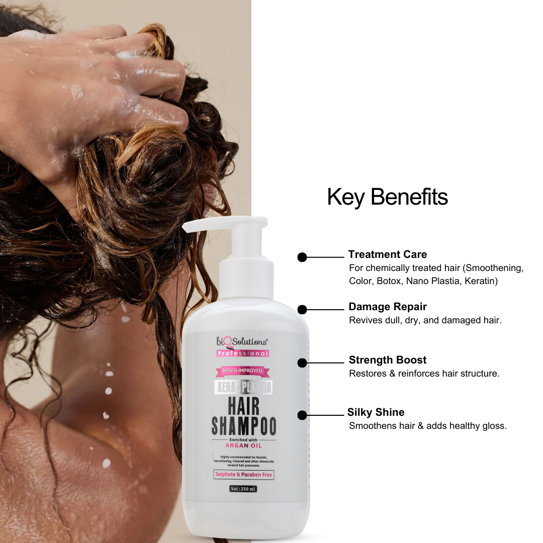Kera Plastia Shampoo 250 ml + Kera Plastia Hair Mask (200 GMS) +Anti-Hairfall & Hair Growth Booster Serum Shots (5 VIALS)