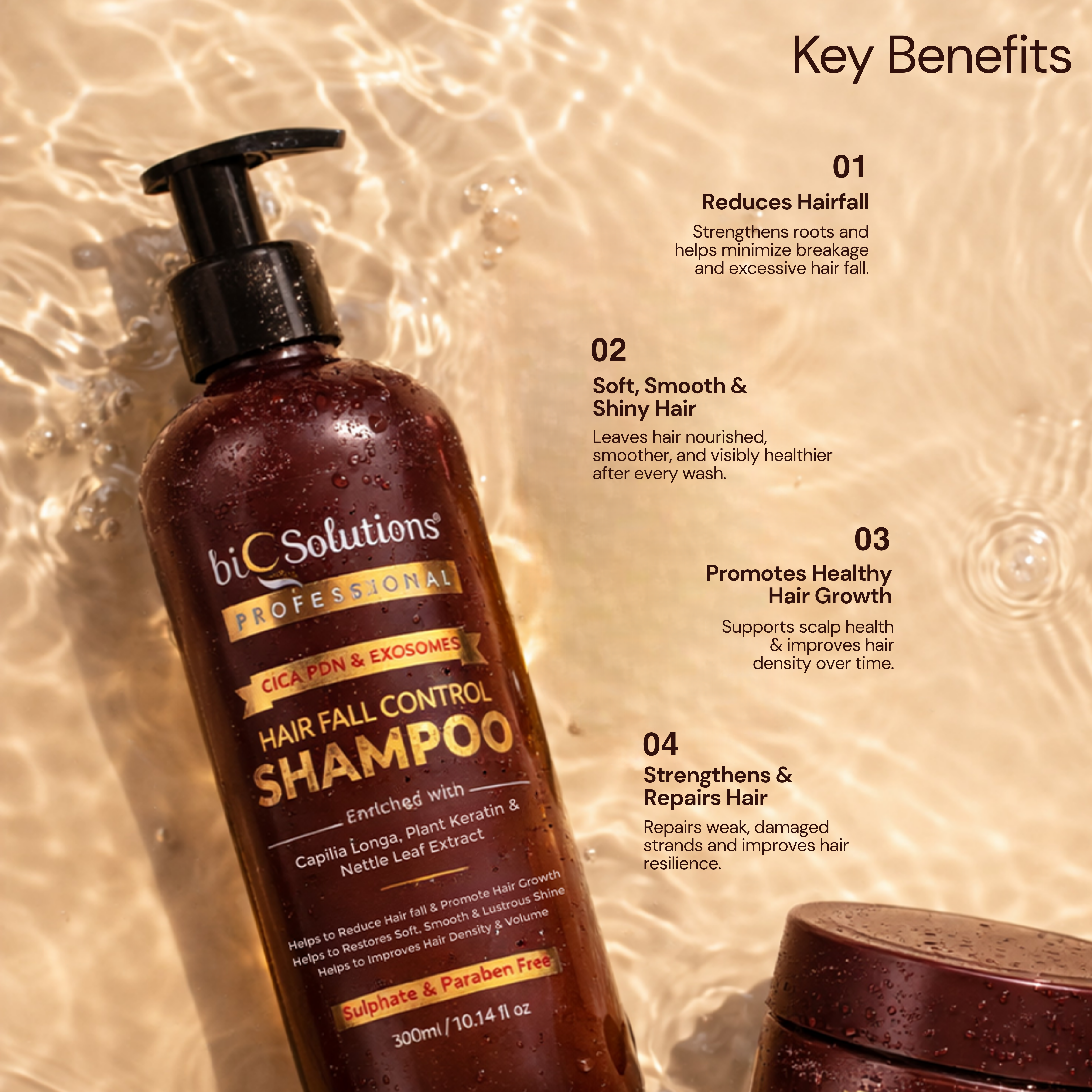 CICA PDRN & Exosomes Hairfall Control Shampoo (300 ml) x 2