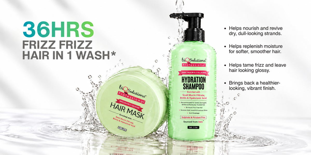 10X HYDRATION DUO - (Snail Mucin Shampoo (300ml) & Hair Mask (200 gms) Banner 3