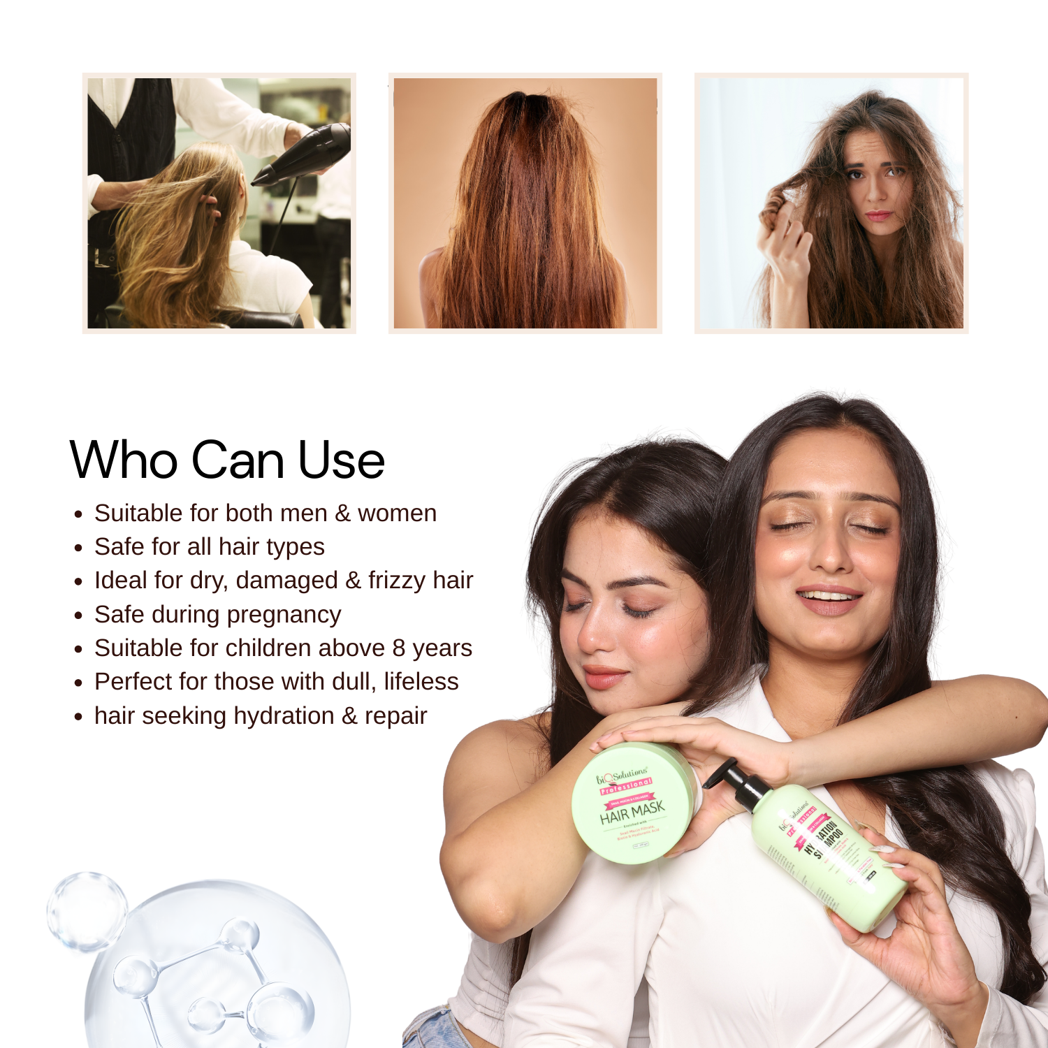 Snail Mucin & Collagen Shampoo (300 ml) + Snail Mucin Hair Mask (220 gms) + Glow & Shine hydrating Face Cleanser (50 ml)