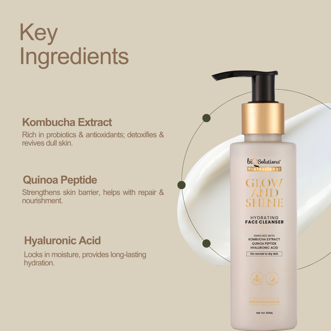Snail Mucin & Collagen Shampoo (300 ml) + Snail Mucin Hair Mask (220 gms) + Glow & Shine hydrating Face Cleanser (50 ml)