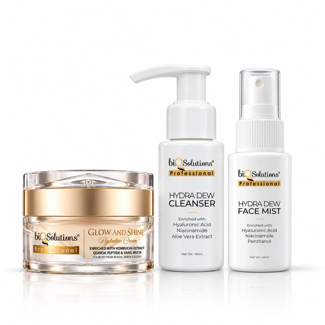 Hydra Dew Cleanser + Mist + Glow and Shine Hydration Cream