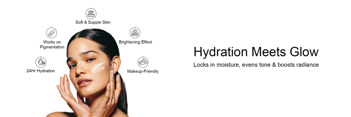 Glow And Shine Hydration Cream Enriched With Kombucha, Snail Mucin And Quinoa Peptide Banner