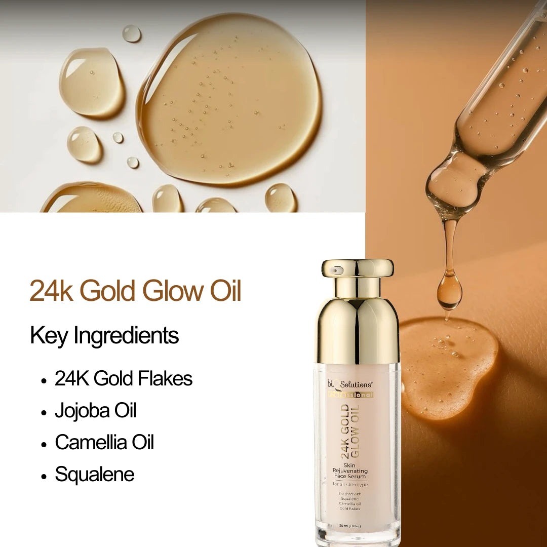 24K Radiance Pair – Glow And Shine Hydration Pack + 24k Gold Glow Oil