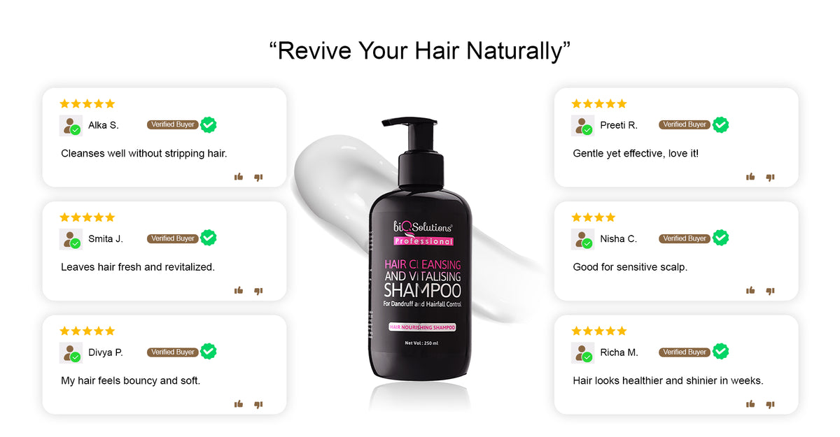 Hair Cleansing and Vitalising Shampoo Banner
