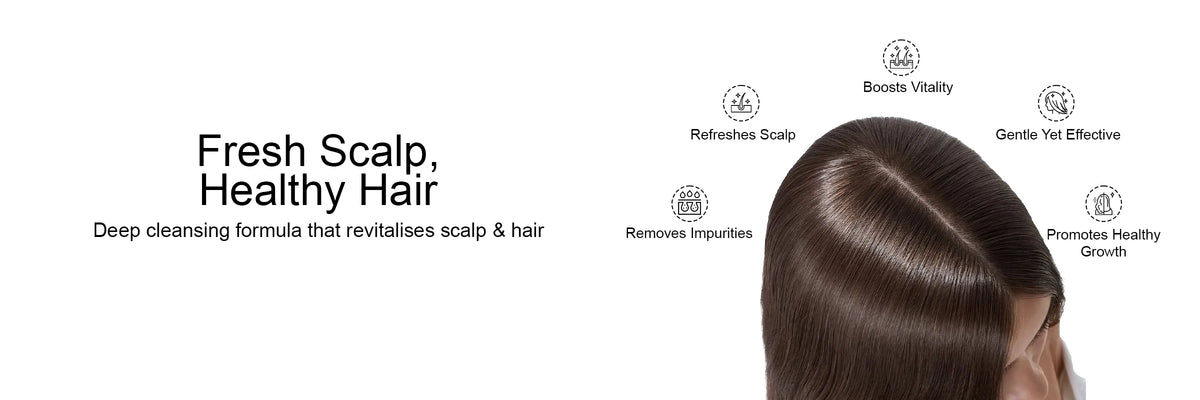 Hair Cleansing and Vitalising Shampoo Banner