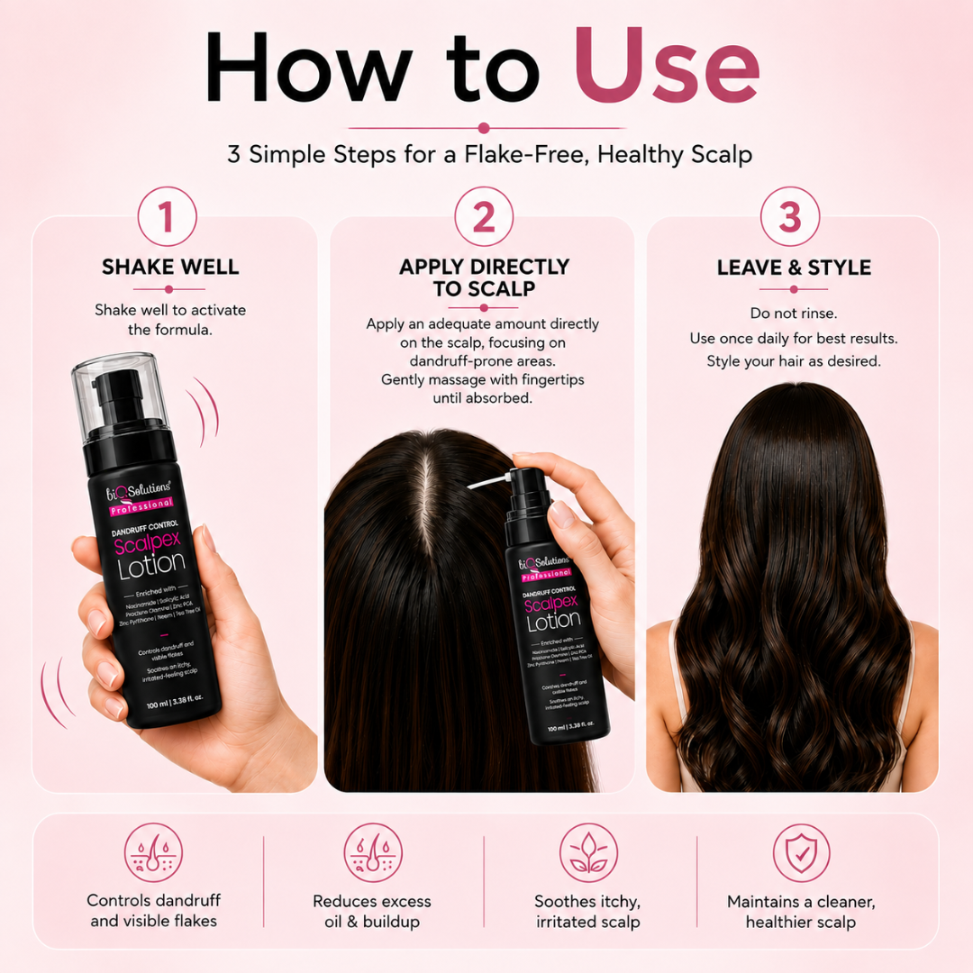 Anti- Dandruff Scalpex Lotion + Hair Growth Booster Serum Shots 10 Vials