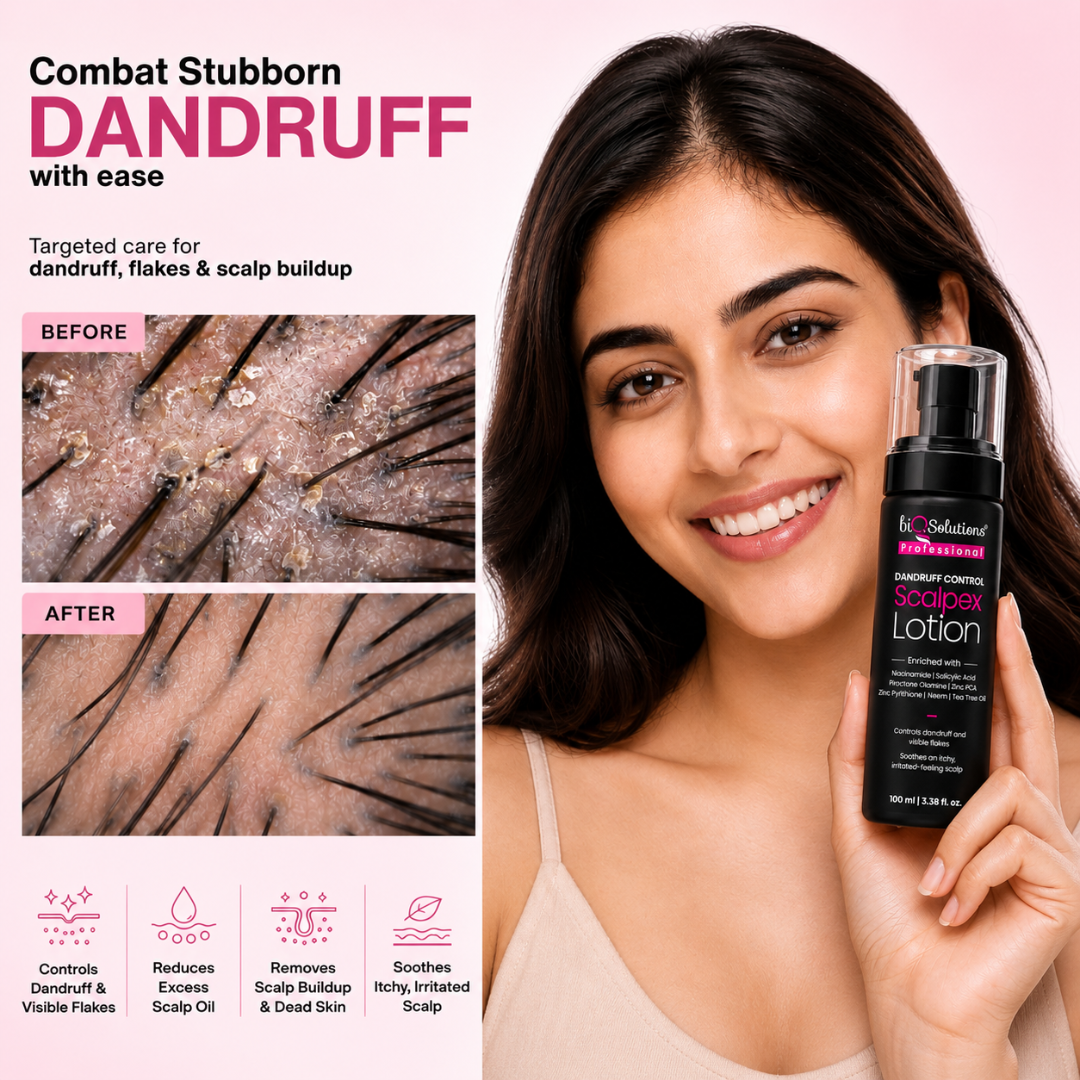 Anti- Dandruff Scalpex Lotion + Hair Growth Booster Serum Shots 10 Vials