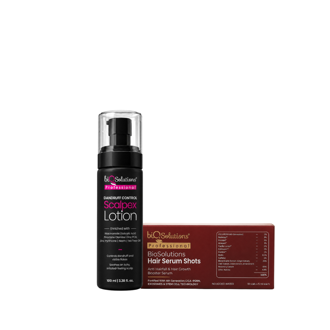 Anti- Dandruff Scalpex Lotion + Hair Growth Booster Serum Shots 10 Vials