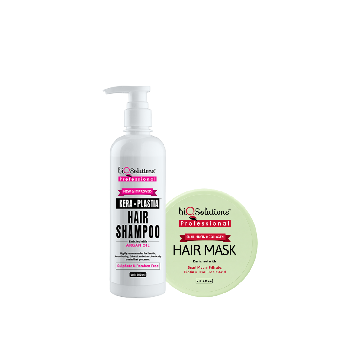 Kera-Plastia Shampoo 500 ml & Snail Mucin Mask (200 gms)