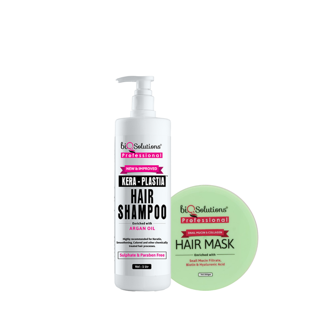 Kera-Plastia Shampoo 1 Litre & Snail Mucin Mask (500 gms)