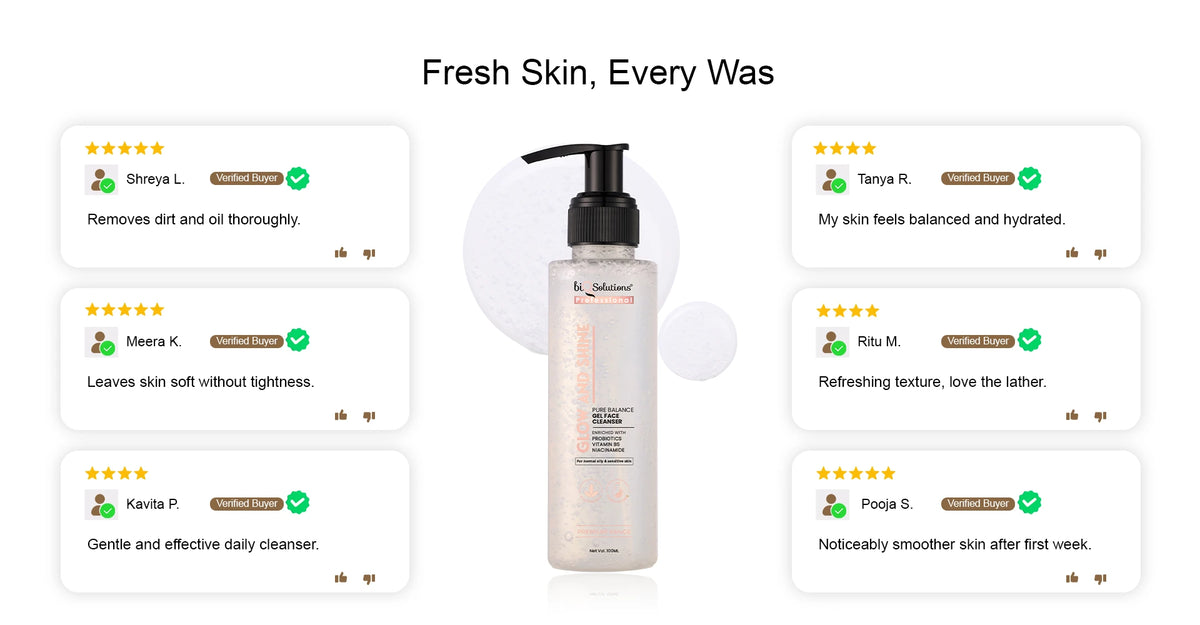New Glow And Shine – Pure Balance Gel Face Cleanser Banner