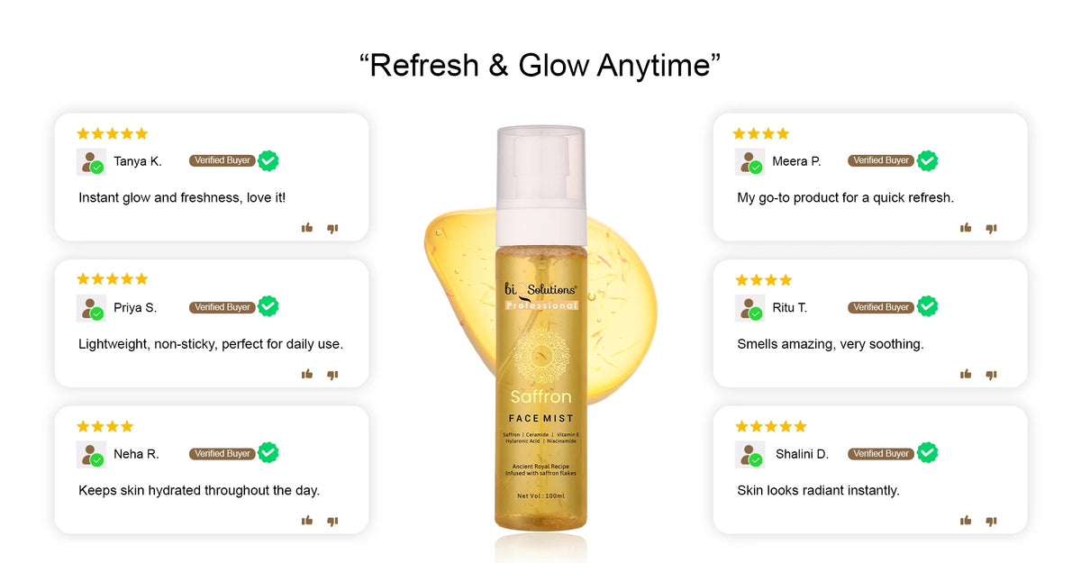 New Saffron Glow Face Mist Banner