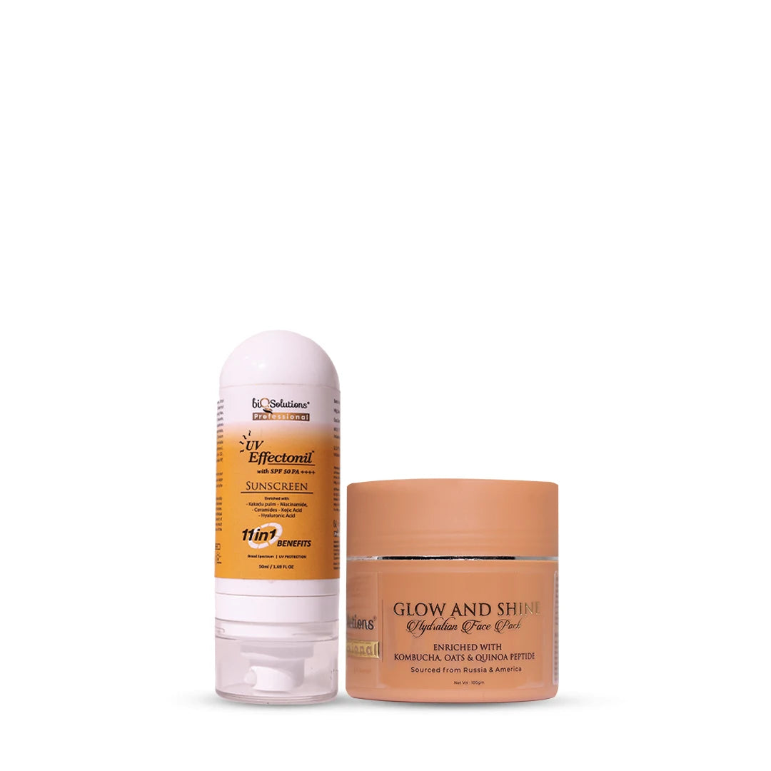 Glow Shield Duo – Glow And Shine Hydration Pack + UV Effectonil Sunscreen