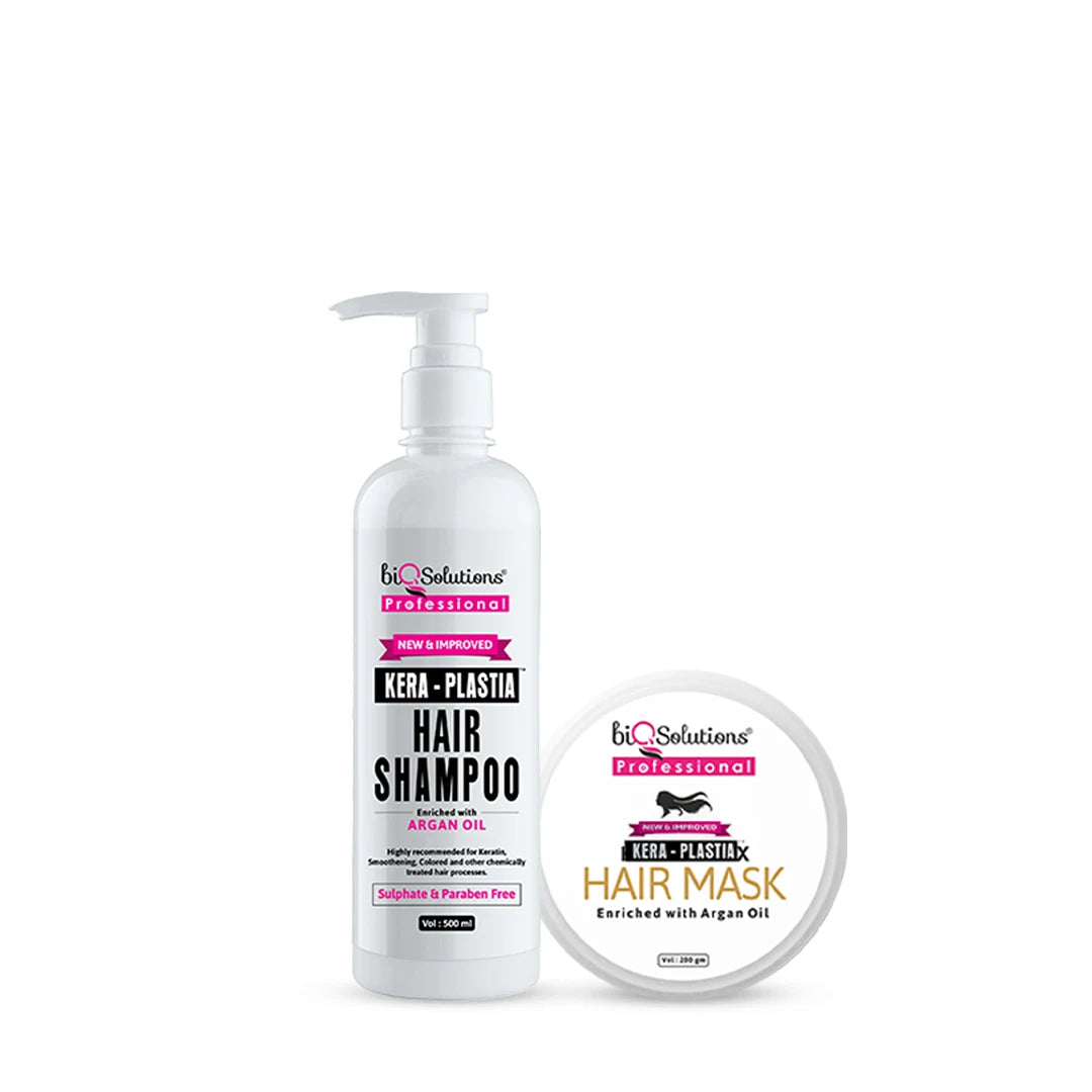 Kera Plastia Shampoo 500 ml & Kera Plastia Hair Mask 200 gms Bundle