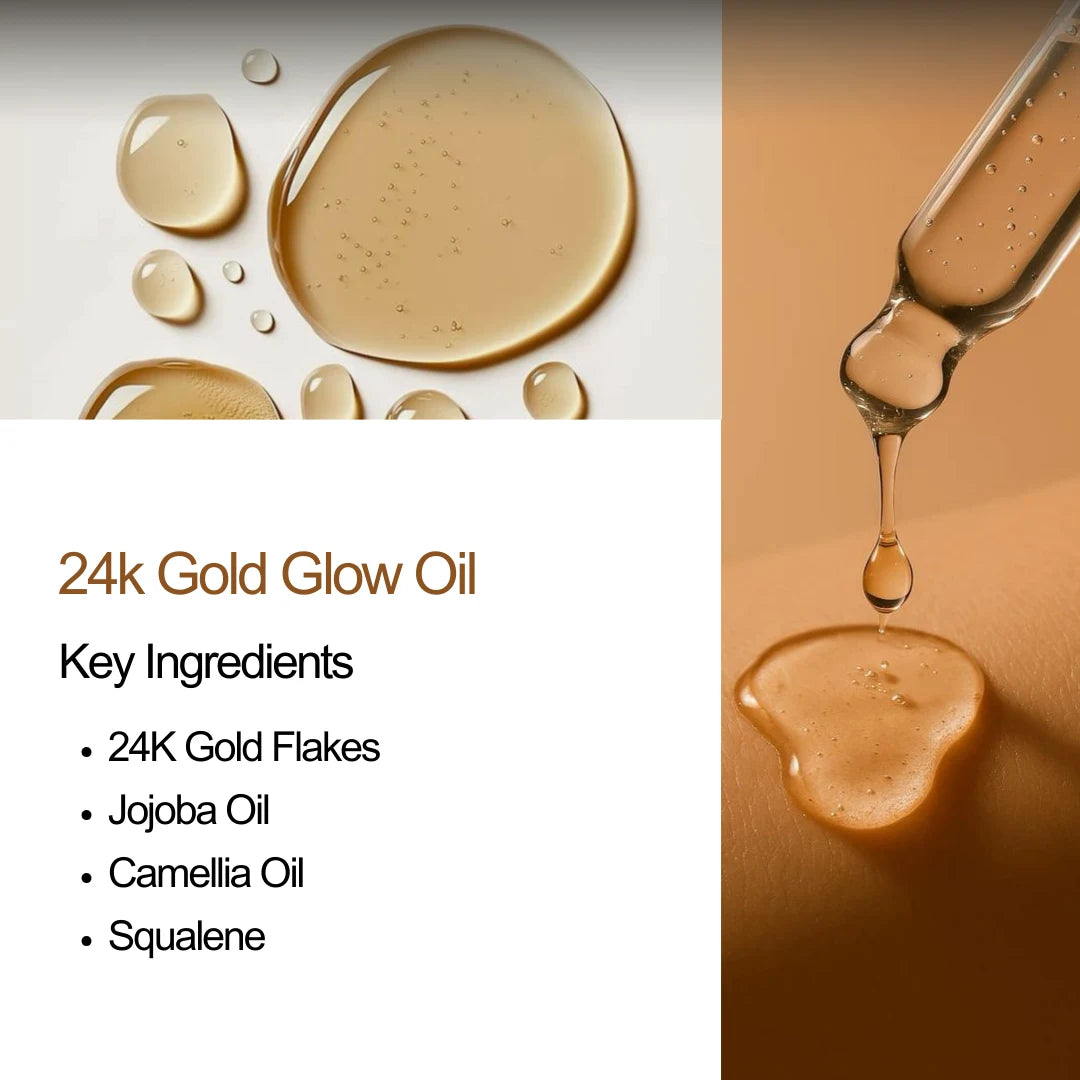 New 24k Gold Glow Oil – Face Serum 100 ml