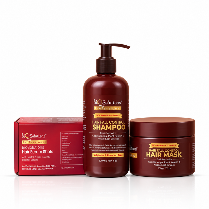 21 DAYS HAIRFALL CONTROL KIT - HAIRFALL CONTROL SHAMPOO AND MASK +  HAIR SERUM SHOTS (5 VIALS)