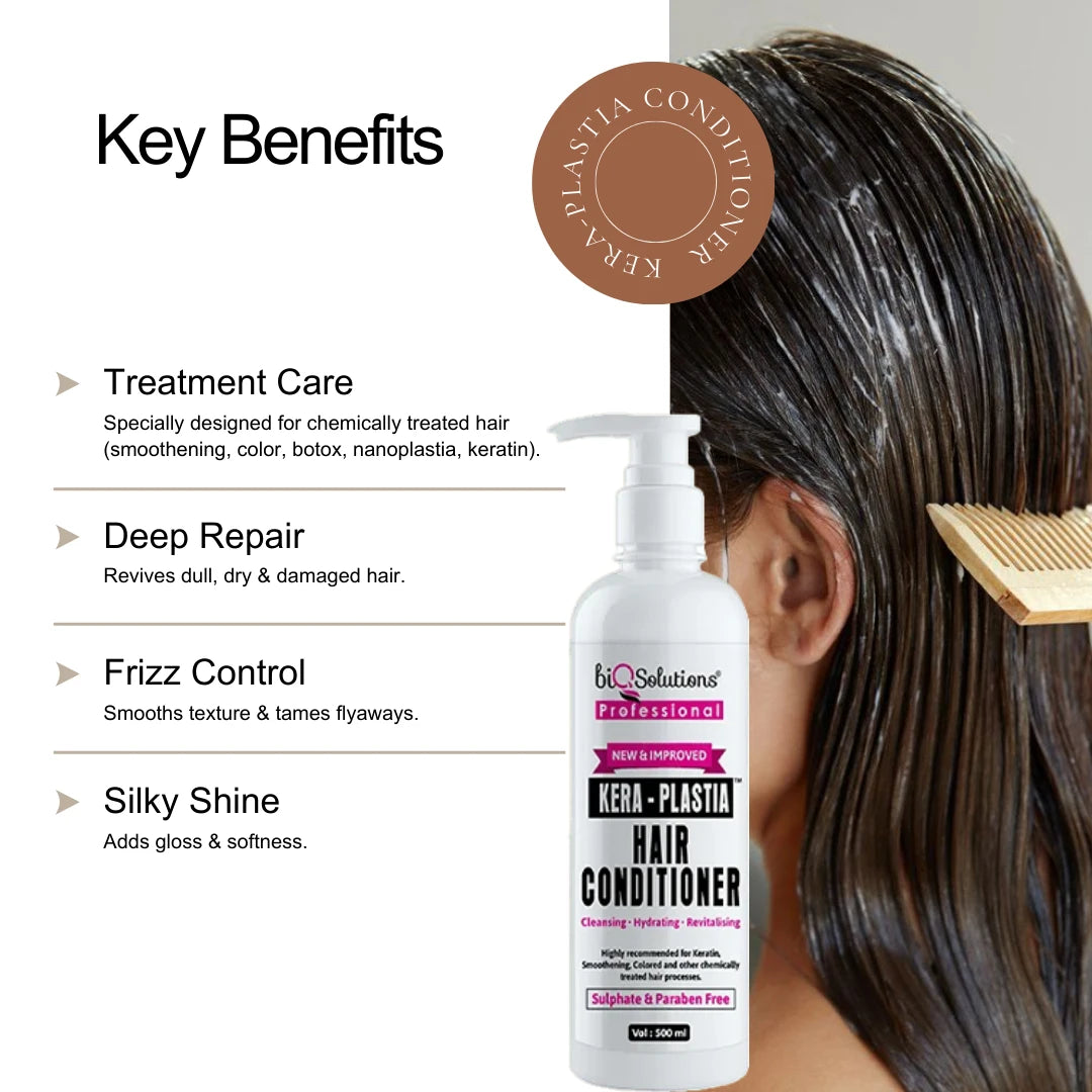Kera Plastia Shampoo & Conditioner of 500 ml each Bundle