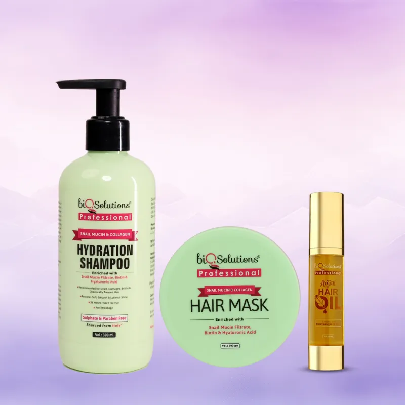 Snail Mucin Shampoo 300 ml, Mask 200 gm and Hair Serum 50 ml