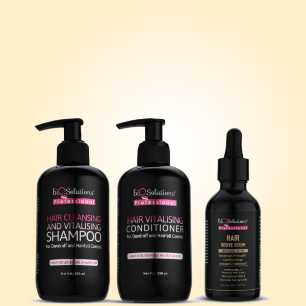 BUY HAIR CLEANSING AND VITALISING SHAMPOO (250ML) + HAIR VITALISING CONDITIONER (250ML) + HAIR REVIVE SERUM (50ML)