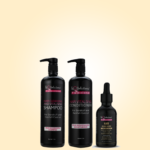 HAIR CLEANSING AND VITALISING SHAMPOO (1 LITRE) + HAIR VITALISING CONDITIONER (1LITRE) + HAIR REVIVE SERUM (50ML)