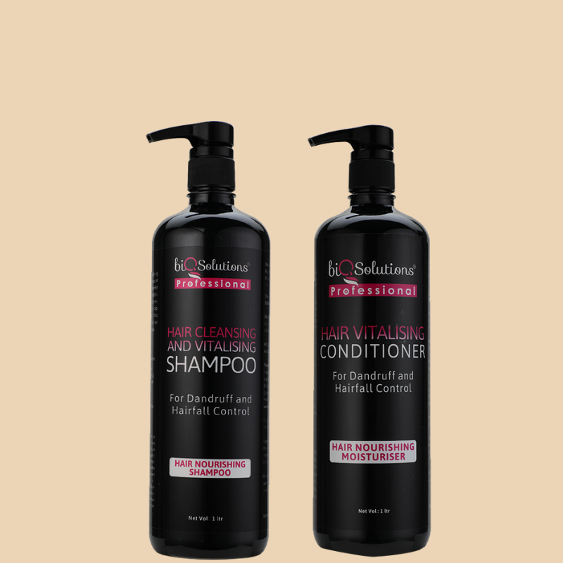 HAIR CLEANSING AND VITALISING SHAMPOO (1LITRE) + HAIR VITALISING CONDITIONER (1LITRE)