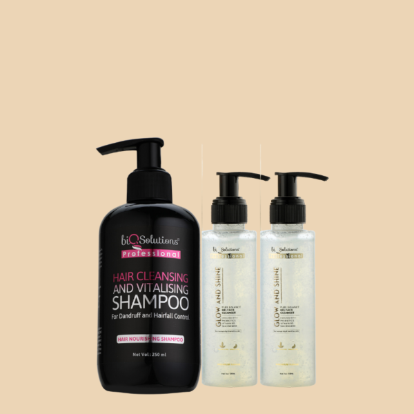 HAIR CLEANSING AND VITALISING SHAMPOO 250 ML AND GET 2 Pure Balance Gel Cleanser Face Washes Free