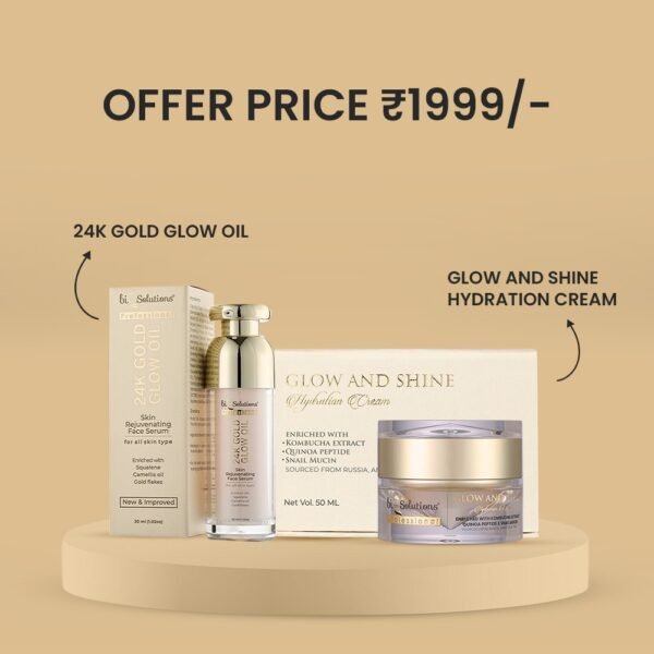 BUY 24K GOLD GLOW OIL + GLOW AND SHINE HYDRATION CREAM