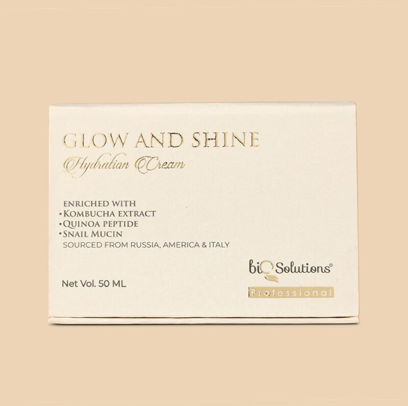 GLOW AND SHINE HYDRATION CREAM ENRICHED WITH KOMBUCHA, SNAIL MUCIN AND QUINOA PEPTIDE