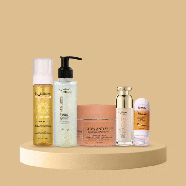 COMPLETE GLOW BOX -  ( HYDRATION FACEWASH + SAFFRON MIST + HYDRATION FACE PACK + 24K GOLD GLOW OIL + UV EFFECTONIL SUNSCREEN)